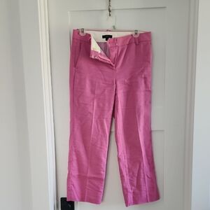 J Crew Pink Wide-Leg Trousers